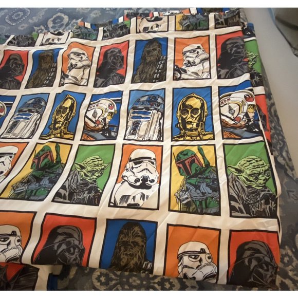 STAR WARS Character Block Full Size Sheet Set Fitted And Flat Fabric Polyester - Picture 2 of 2